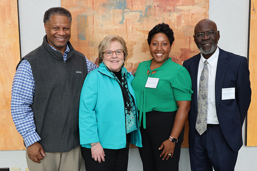 NPO leadership pictured with Leslie Hardy of Merck Foundation